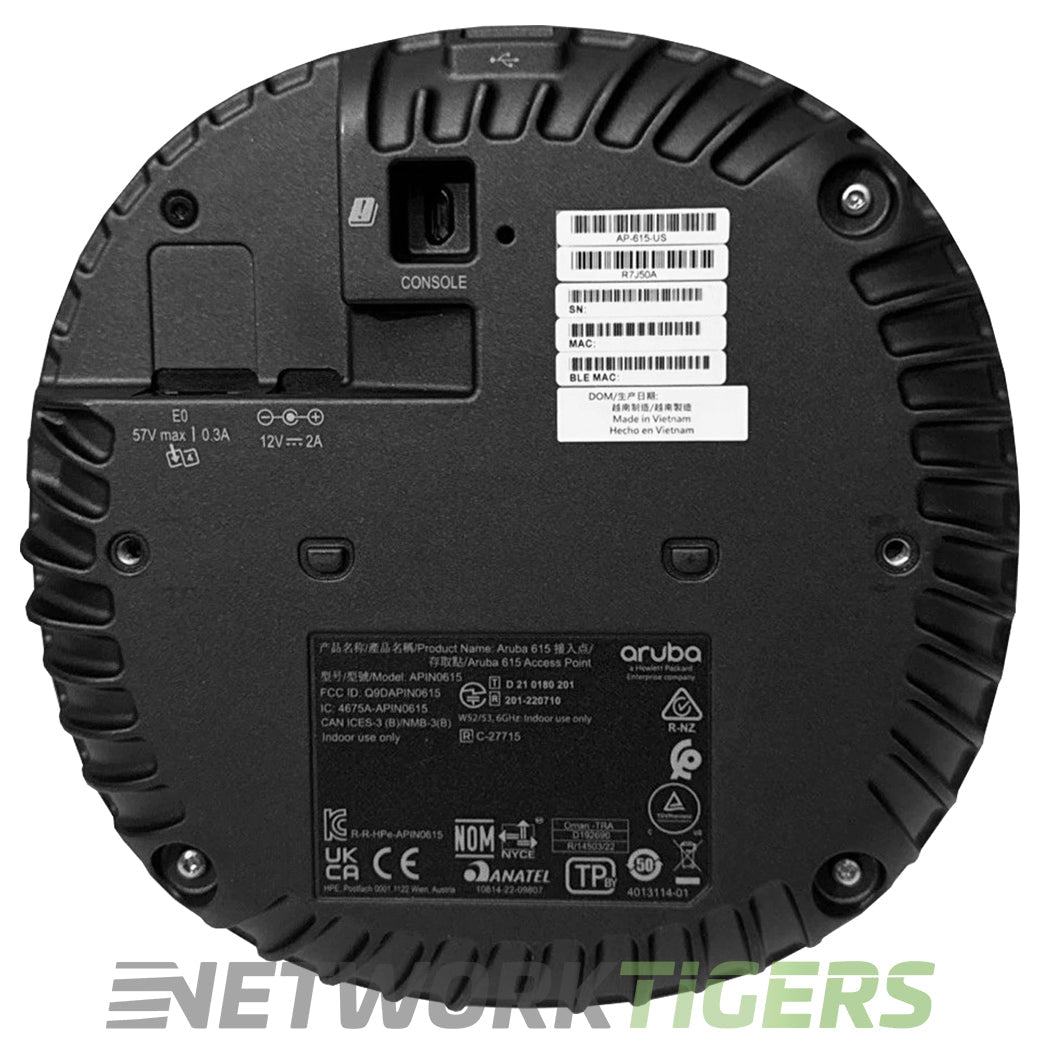 HPE Aruba AP-615 R7J50A US Wi-Fi 6E 802.11ax Internal Antenna Campus WAP