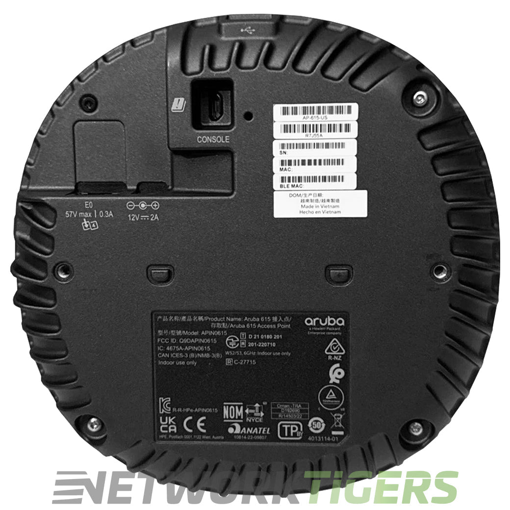 HPE Aruba AP-615 R7J55A US TAA Wi-Fi 6E 802.11ax Internal Antenna Campus WAP