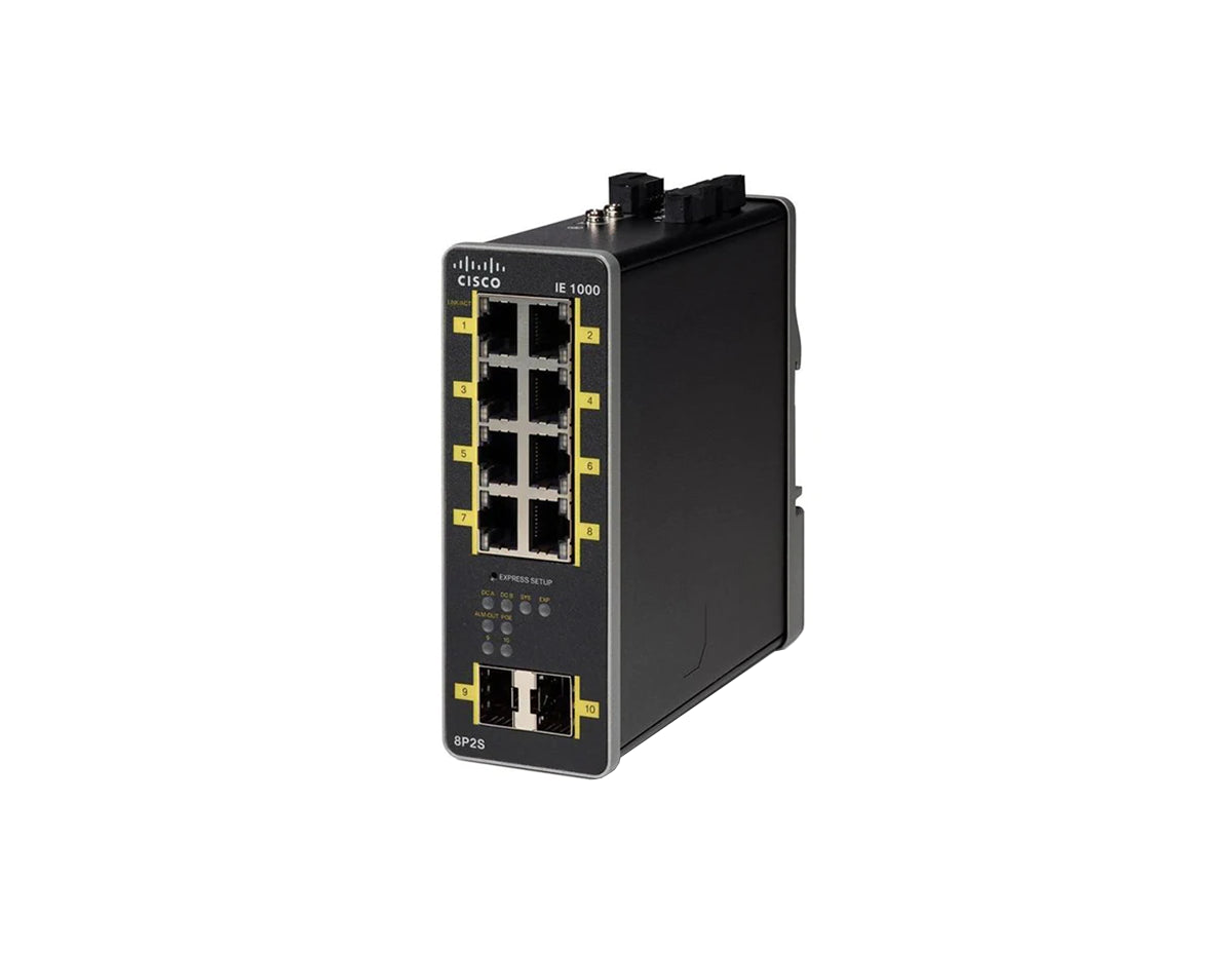 Cisco IE-1000-8P2S-LM Industrial Ethernet Switch with PoE+ and Gigabit SFP Uplinks