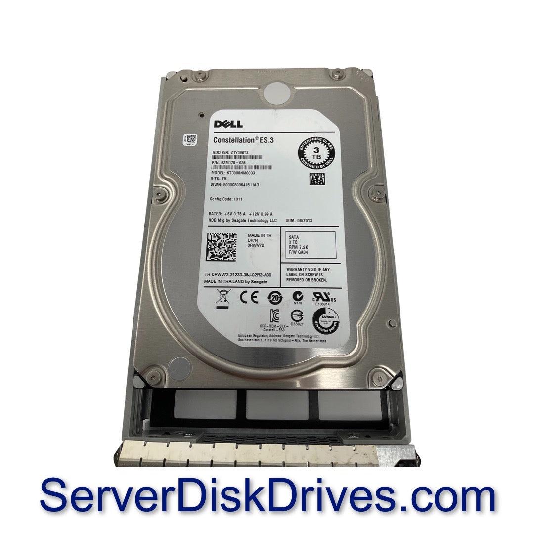 DELL RWV72 Dell 3TB 7.2K 3.5'' SATA Drive for PowerEdge