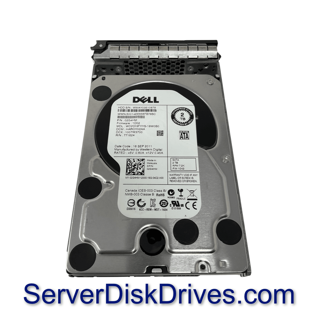2G4HM Dell 2Tb 7200rpm 3Gb/s 3.5 SATA Hard Drive WD2003FYYS
