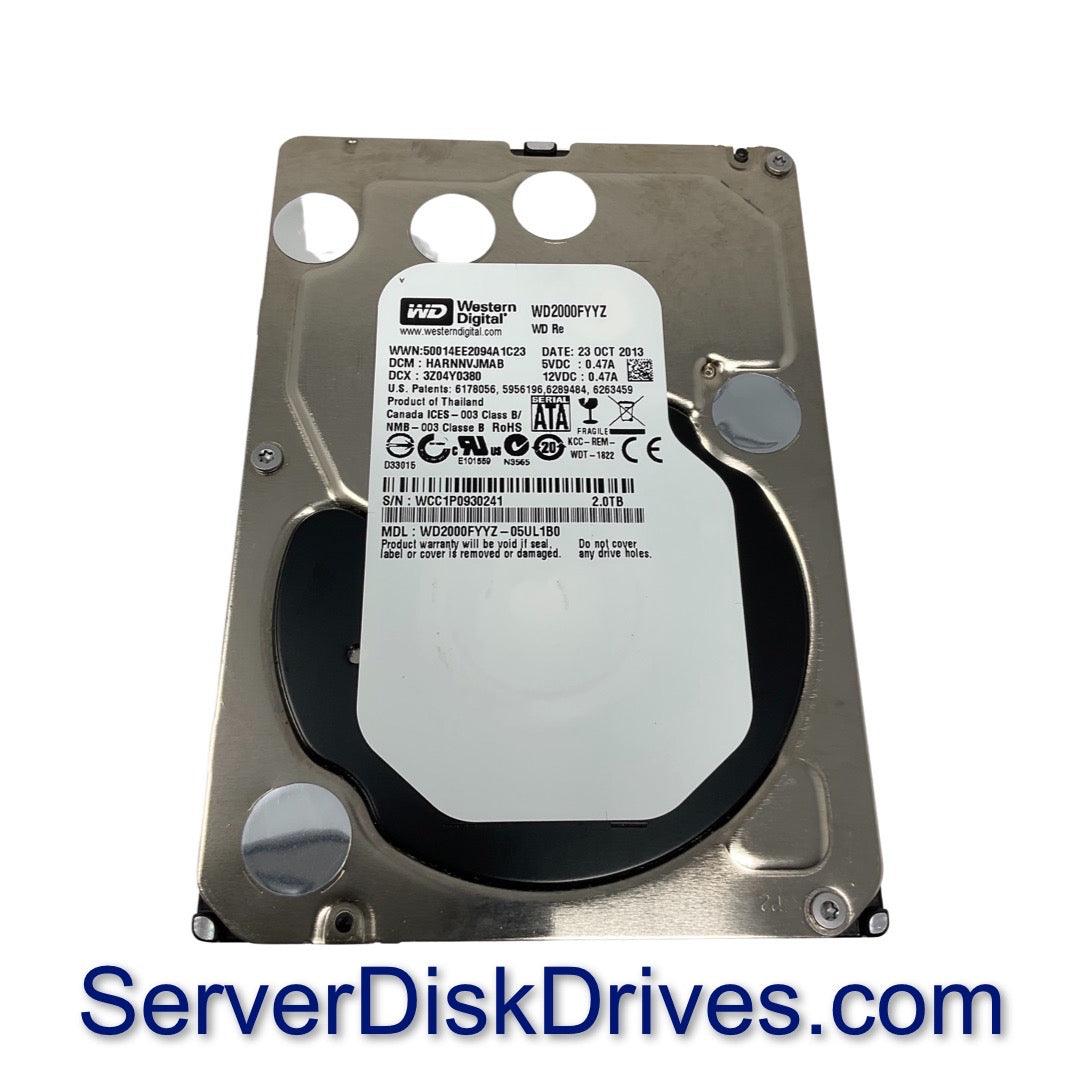 WD2000FYYZ Western Digital 2TB 7.2K RPM 6Gbps 3.5" SATA Hard Drive