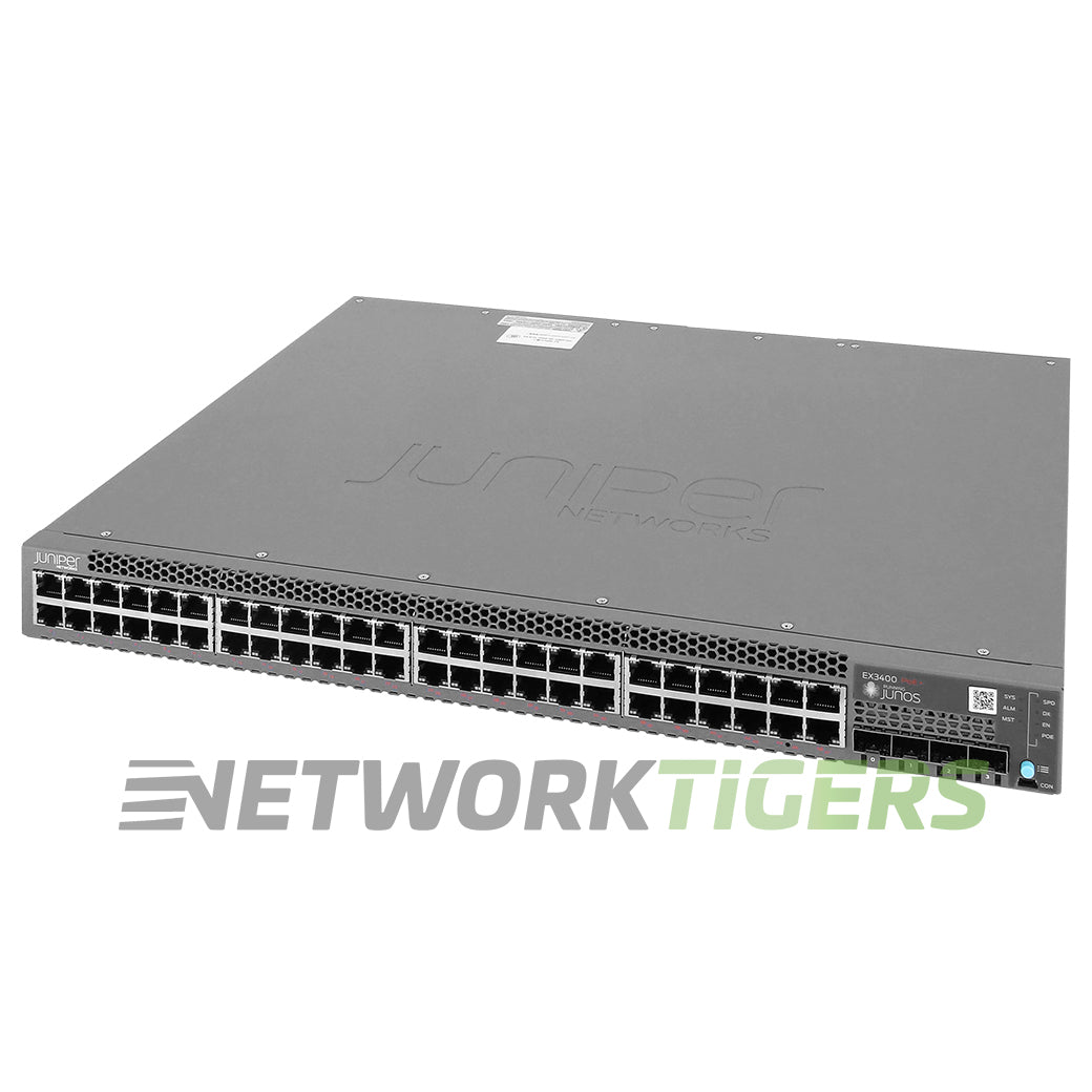 Juniper EX3400-48P-TAA 48x 1GB PoE+ RJ-45 4x 10GB SFP+ 2x QSFP+ (TAA) Switch