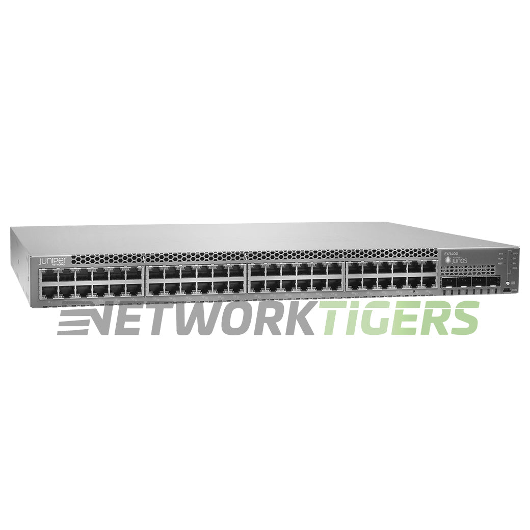 Juniper EX3400-48T-AFI 48x 1GB RJ45 4x 1GB SFP+ 2x 40GB QSFP+ B-F Air Switch
