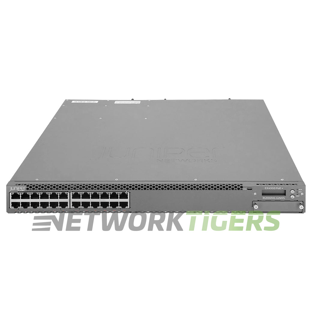 NEW Juniper EX4300-24P-TAA 24x 1GB PoE+ RJ45 4x 40GB QSFP+ F-B Air (TAA) Switch