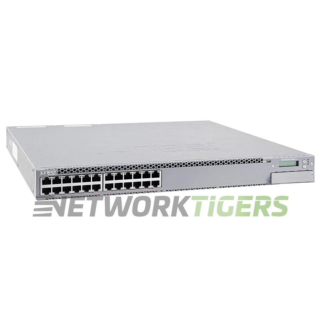 NEW Juniper EX4300-24P 24x 1GB PoE+ RJ45 4x 40GB QSFP+ F-B Airflow Switch