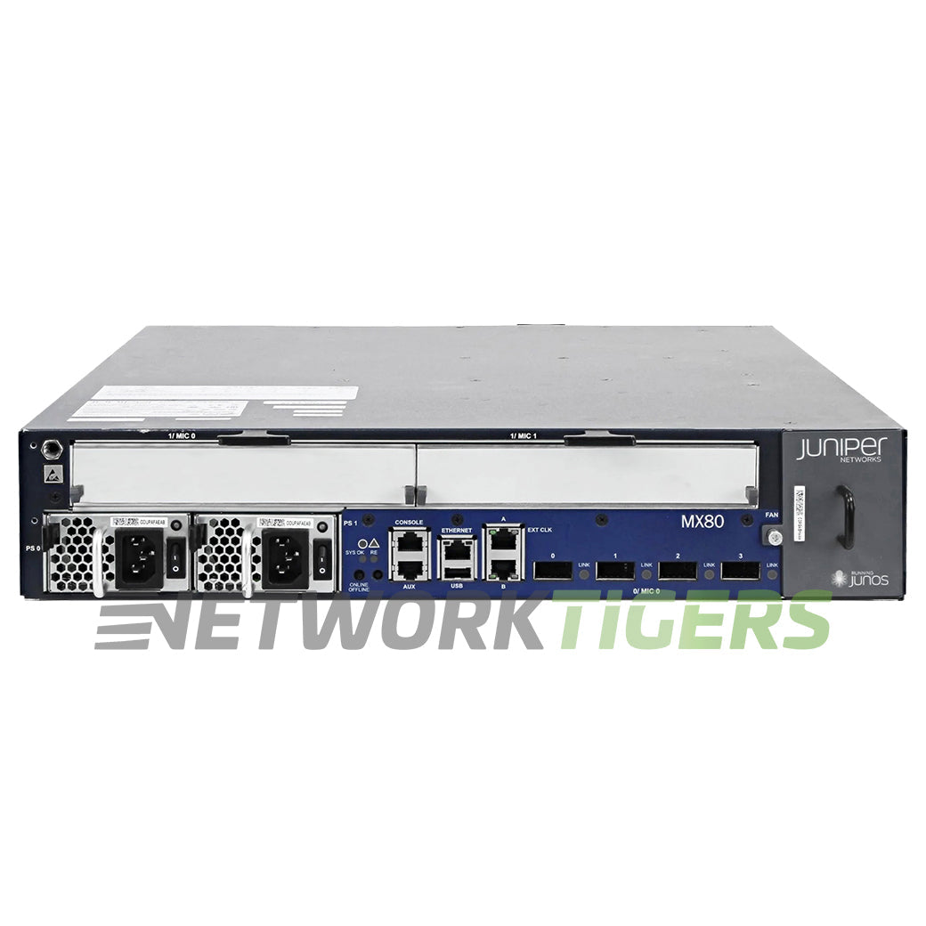 Juniper MX80-T-AC MX Series 4x 10GB XFP 3x MIC Slot Router Chassis