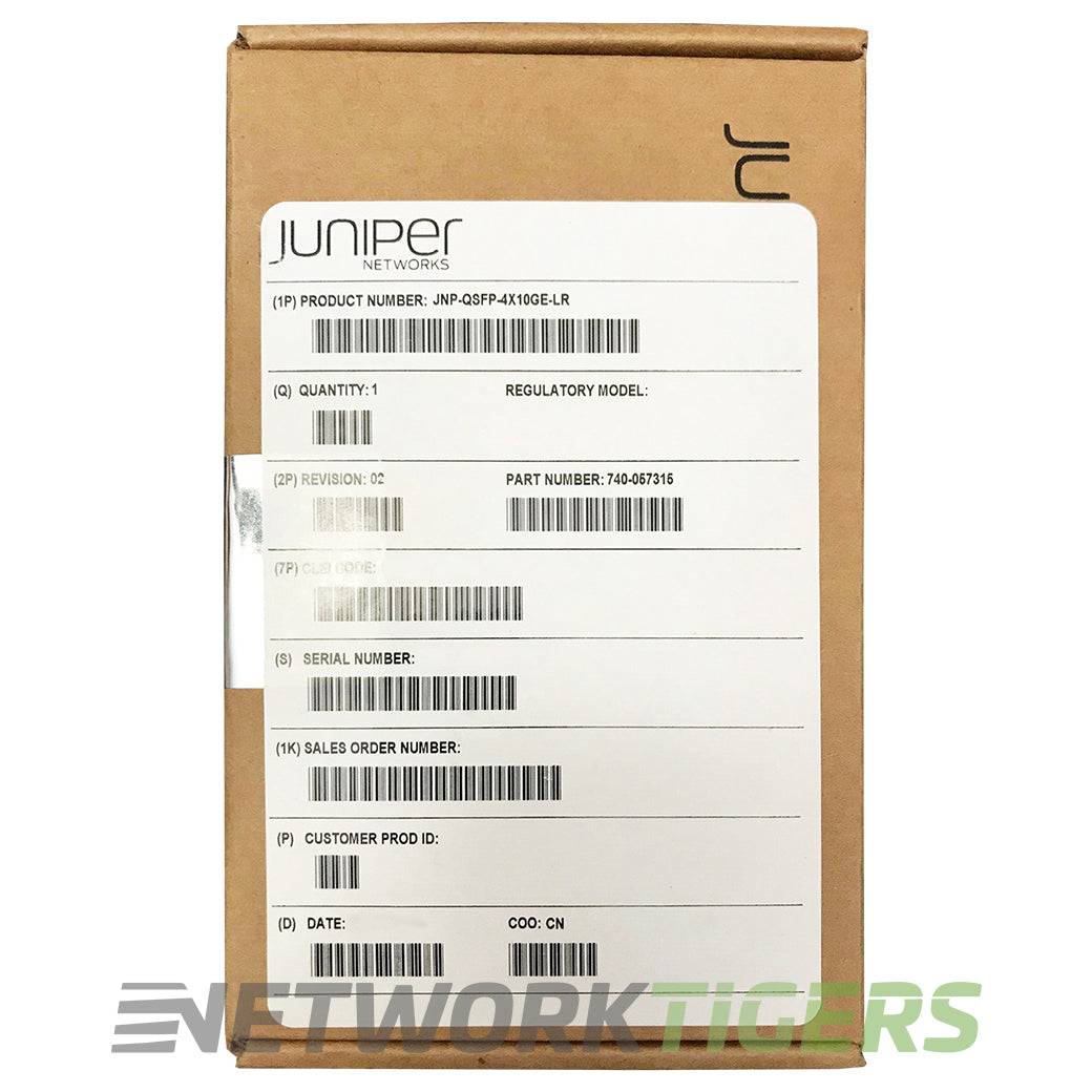 NEW Juniper QSFPP-4X10GE-SR 40GB BASE SR 850nm Short Reach MMF QSFP+ Transceiver