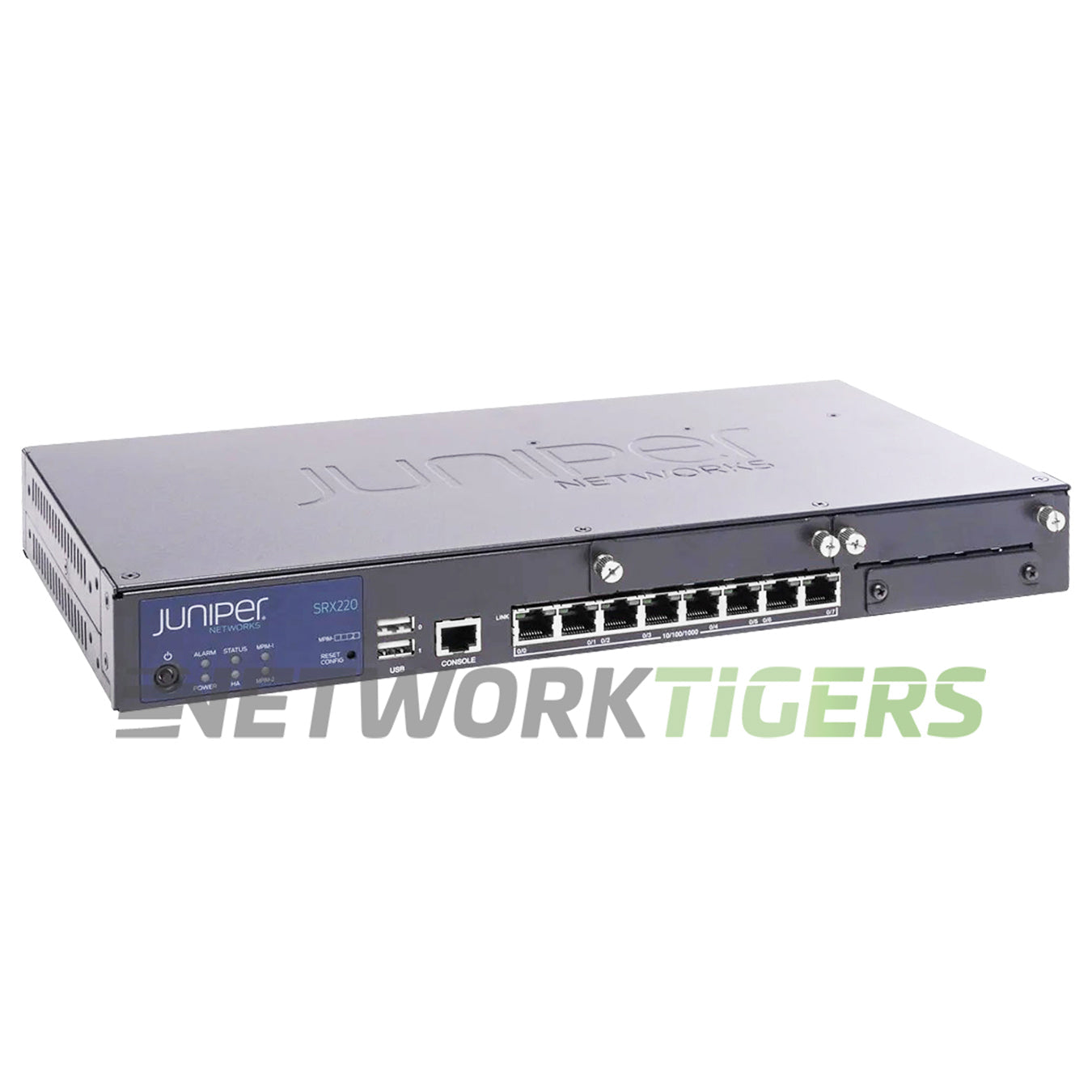 NEW Juniper SRX220H2 950 Mbps 8x 1GB RJ-45 2x Open Mini PIM Slot Gateway