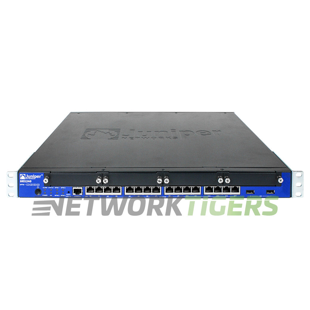 Juniper SRX240H-TAA 1.8 Gbps 16x GbE 4x Mini-PIM 1GB (TAA) Services Gateway