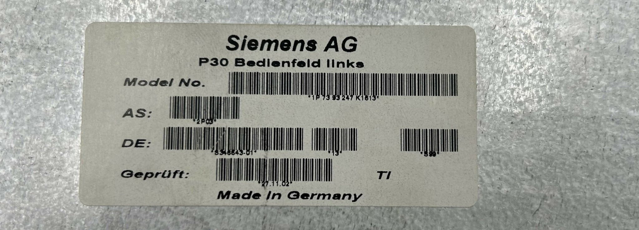 KEYBOARD_FRONT_RIGHT (07393288/7393288) SIEMENS