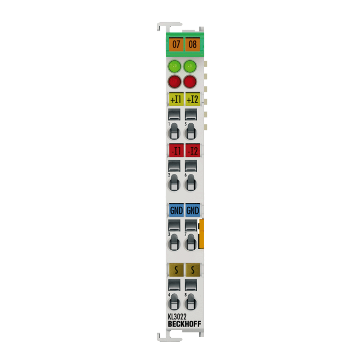 KL3022 | Beckhoff Bus Terminal 2-Channel Analog Input 4–20 mA 12-Bit Differential