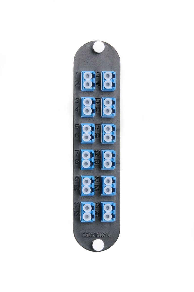 CCHCP24A9 - Corning® Adapter Panel CCH Singlemode Loaded with (12) Duplex LC/UPC Adapters (24-Fiber) Ceramic Insert