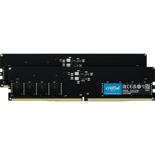 Crucial 64GB (2 x 32GB) DDR5 SDRAM Memory Kit For Motherboard, Desktop PC 64 GB (2 x 32GB)