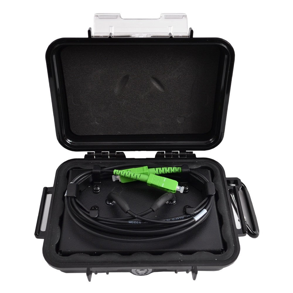 Launch Box, Style #10, 1000 meters Single Mode Corning SMF28 Ultra Fiber, 1m SC/APC to SC/APC Lead (Launch Cable)