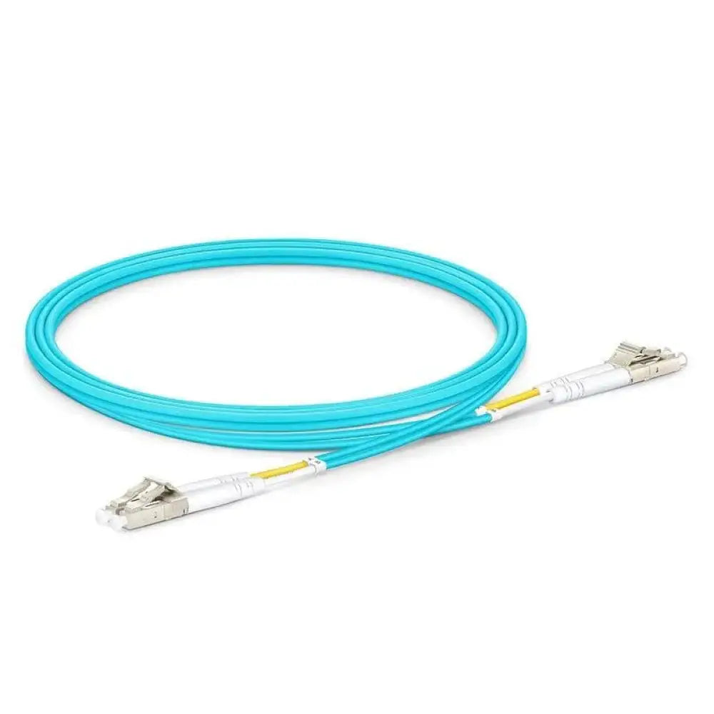 FCM LC to LC OM3 Multimode Duplex Fiber Patch Cable 10Gb 50/125 1M Aqua GMD5LCLC2-01 - New