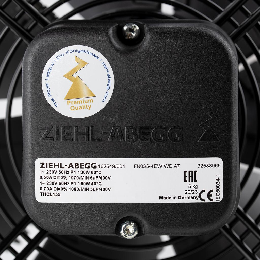 FN035-4EW.WD.A7 ZIEHL-ABEGG Axial Fan 150W 230V 0.13/0.56A 1070rpm