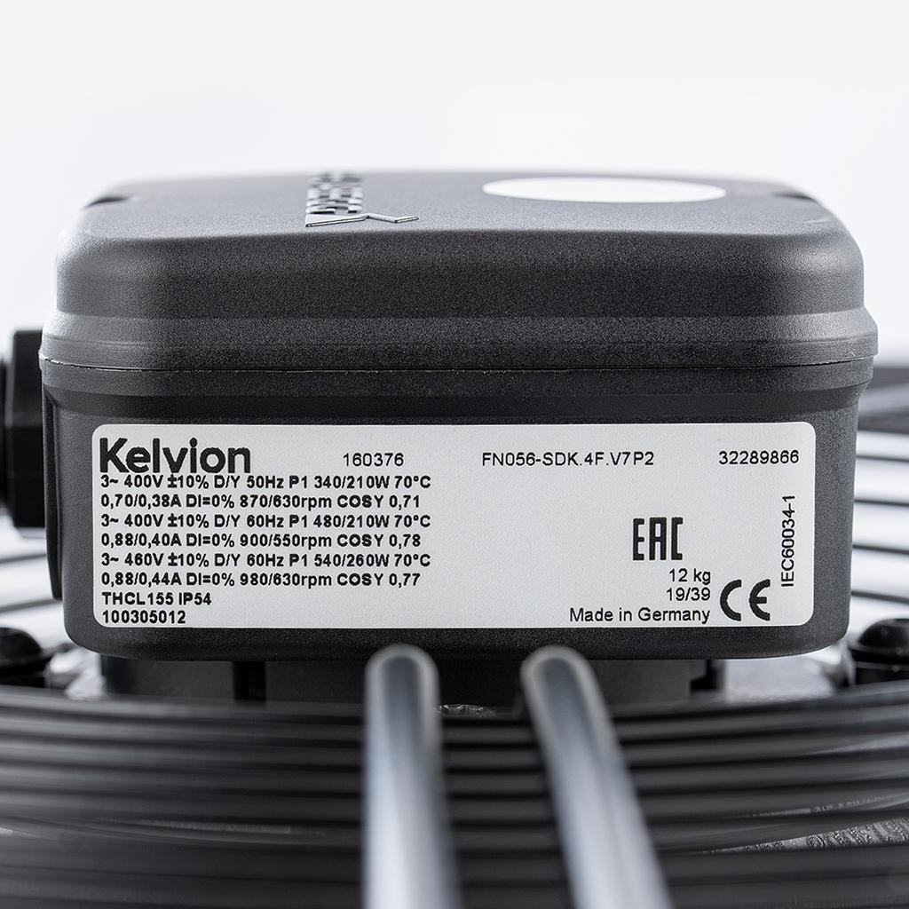 FN056-SDK.4F.V7P2 ZIEHL-ABEGG Axial Fan 3~400V 0.34/0.21kW 0.7/0.38A 870/630rpm