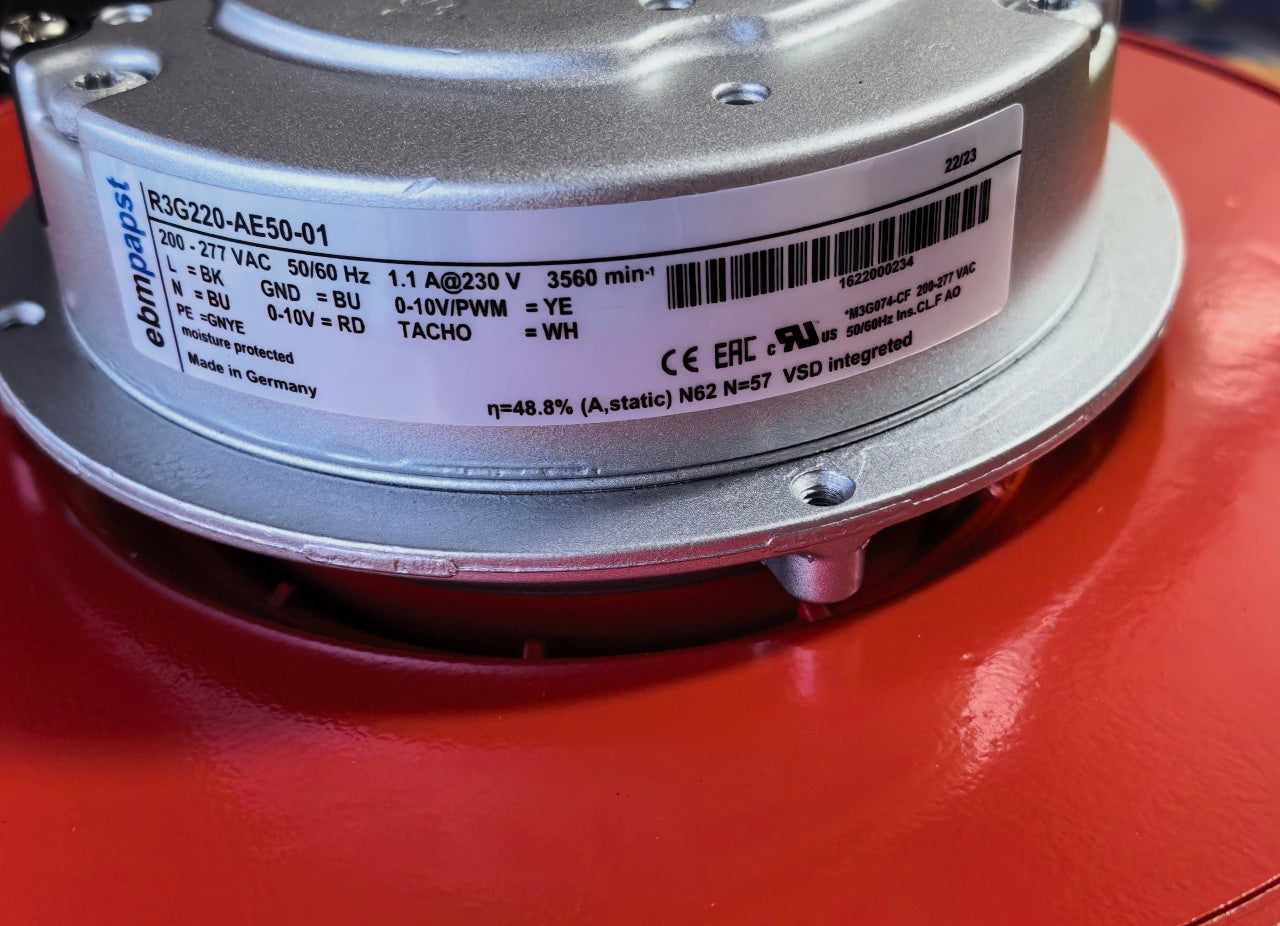 R3G220-AE50-01 ebm papst centrifugal fan 1~200-277V 150W 1.1A 3560rpm