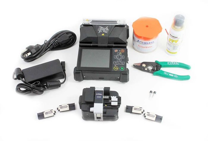 OFS Fitel Fusion Splicer Kit Ninja Extended Kit with 10mm Fiber Clamps