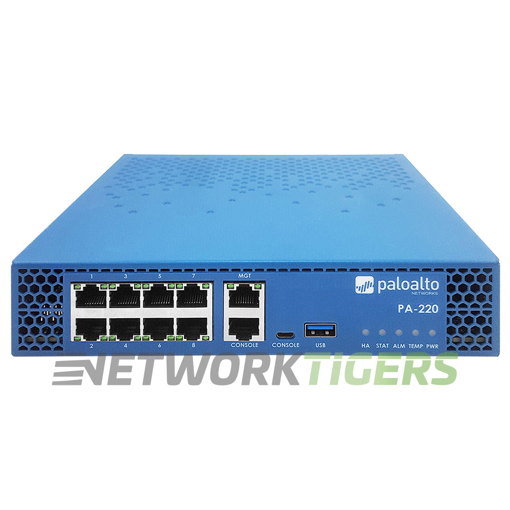 Palo Alto PA-220 Next Generation 500 Mbps 8x 1GB RJ45 Firewall w/adapter