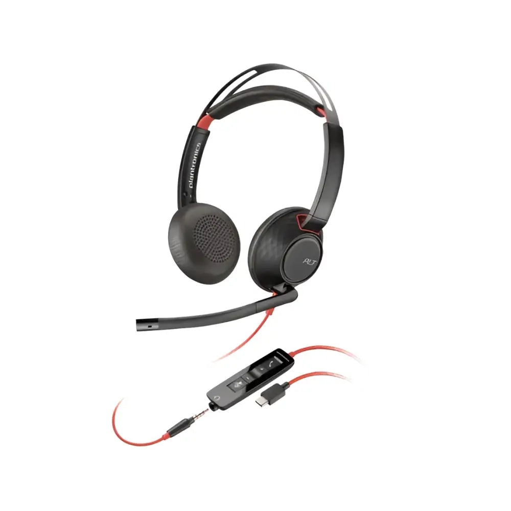 Poly Blackwire 5220 USB-C Stereo Headset with Noise-Canceling Mic (207576-01) C5220 - New