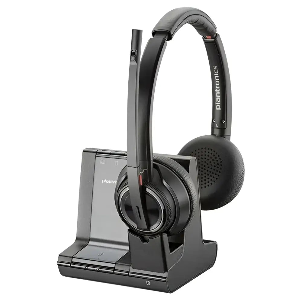 Poly Savi 8220-M Wireless DECT Stereo Headset 207326-01 Microsoft Teams Certified ANC - Refurbished