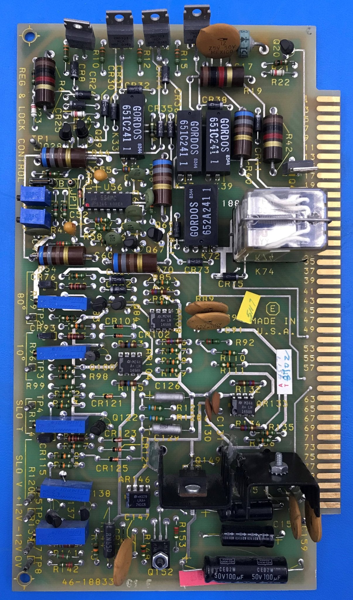 Regulator & Lock Control PCB (46-188330 G1 F) GE Advantx