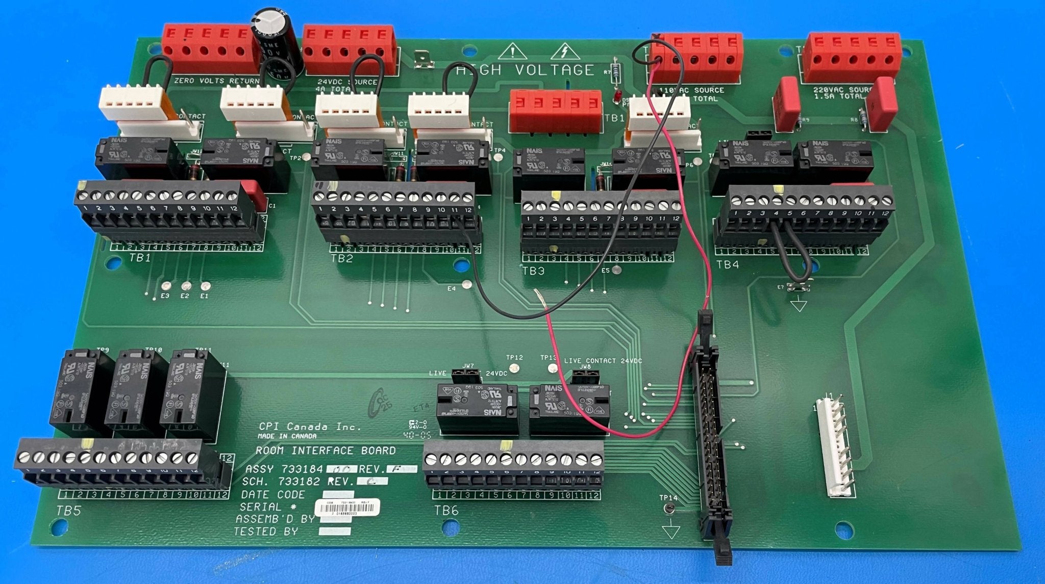 Room Interface Board (733184-00 Rev F/733182 Rev C) CPI