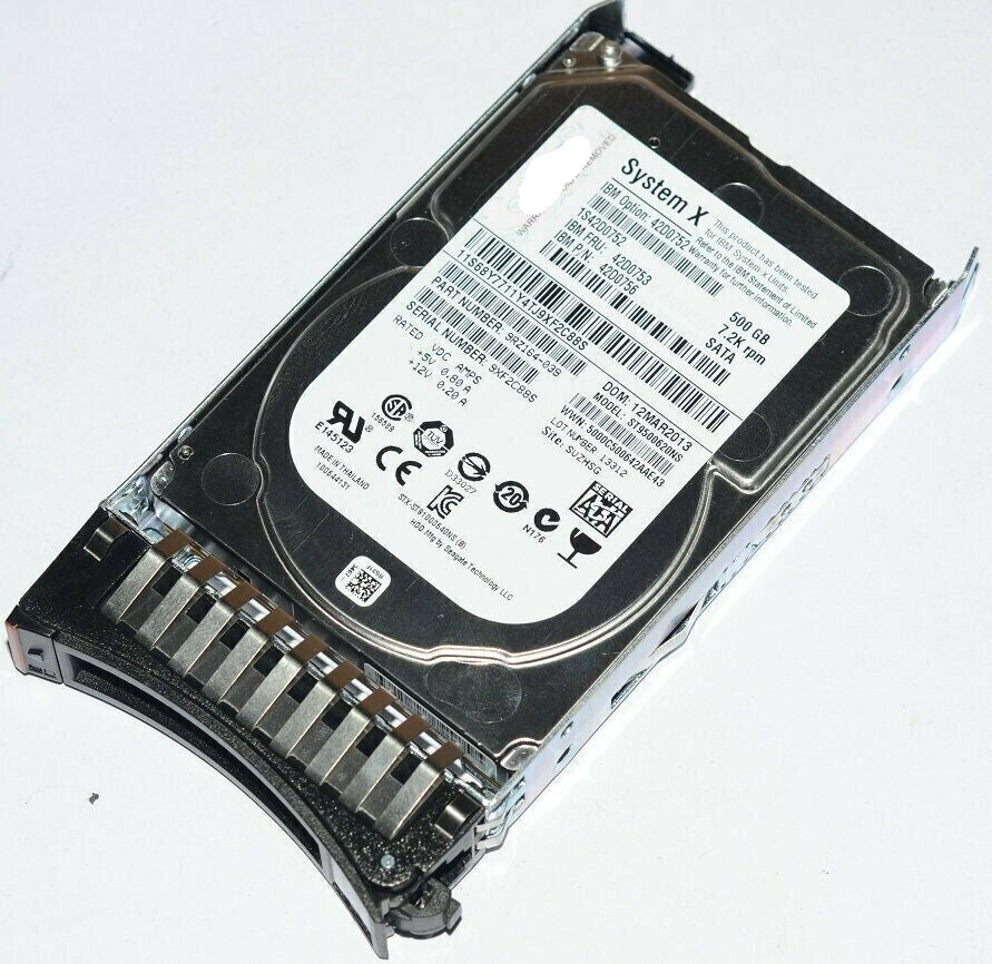 42D0753 42D0756 42D0752 Disco duro HDD SATA de 500 GB 7200 RPM 2.5" 3 GB H/S con bandeja