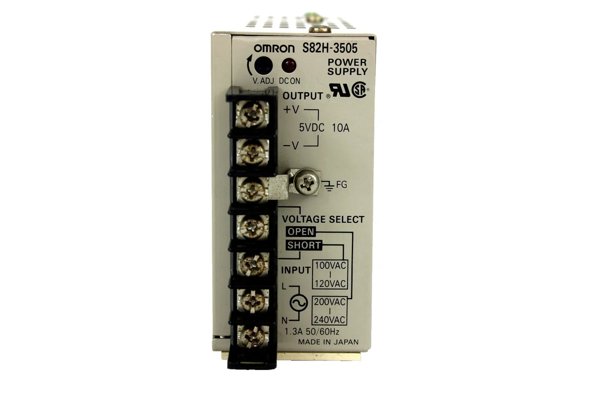 S82H-3505 | Omron 5VDC 10A Panel Mount Power Supply 100–240VAC