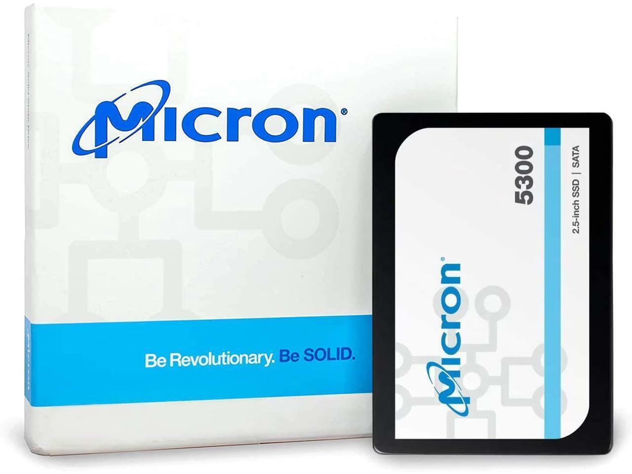 Micron 5300 PRO MTFDDAK7T6TDS-1AW1ZABYY 7.68TB SATA 6Gb/s 3D TLC 2.5in Recertified Solid State Drive