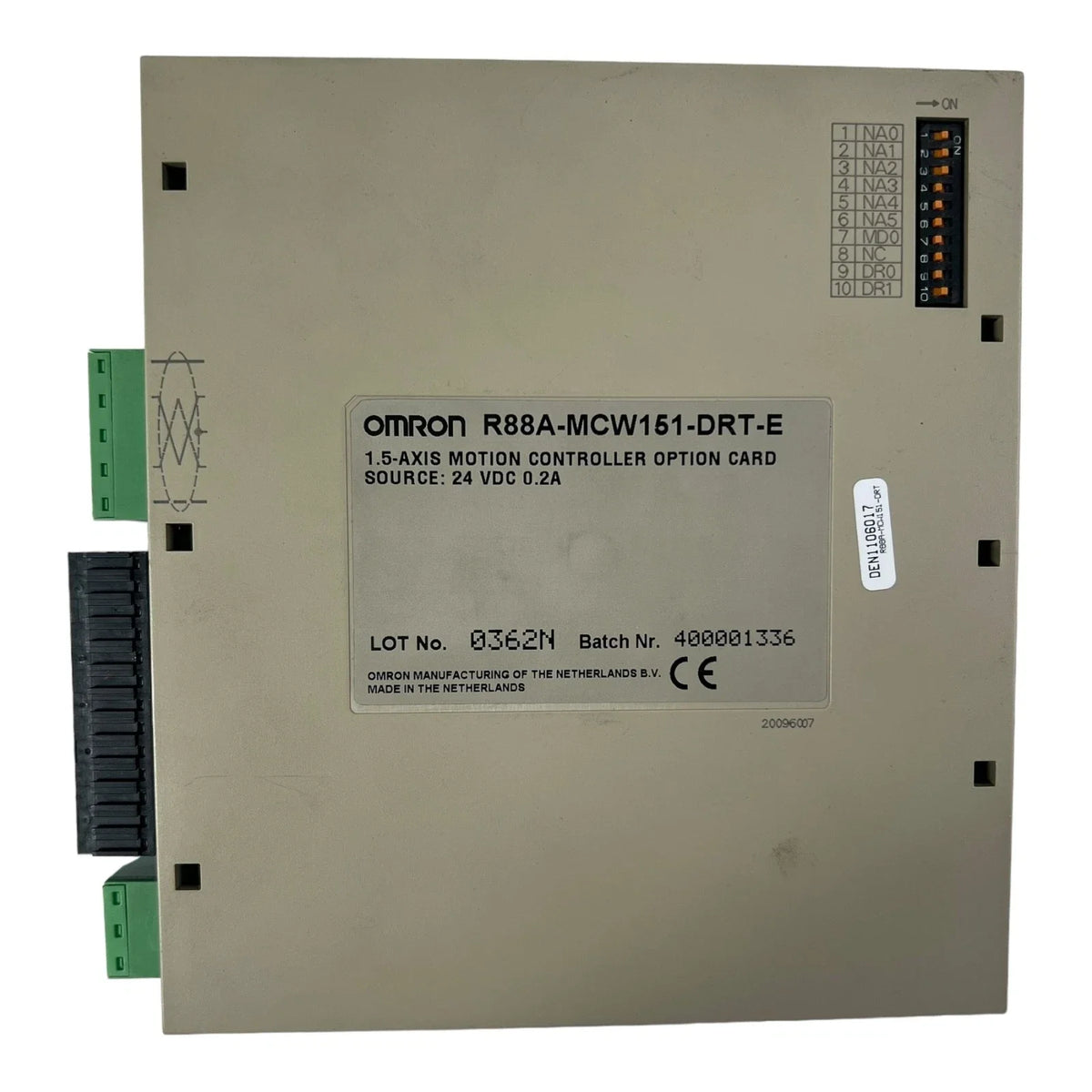 R88A-MCW151-DRT-E | Omron Advanced Motion Controller 1.5 Axis 24 VDC