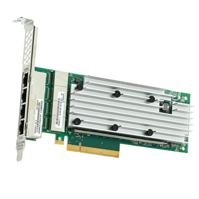 Qlogic FastLinQ 41000 QL41134HLRJ-CK 4x 10Gbe PCIe Gen 3.0 Quad Port 10GBase-T Full Height Refurbished Network Interface Card