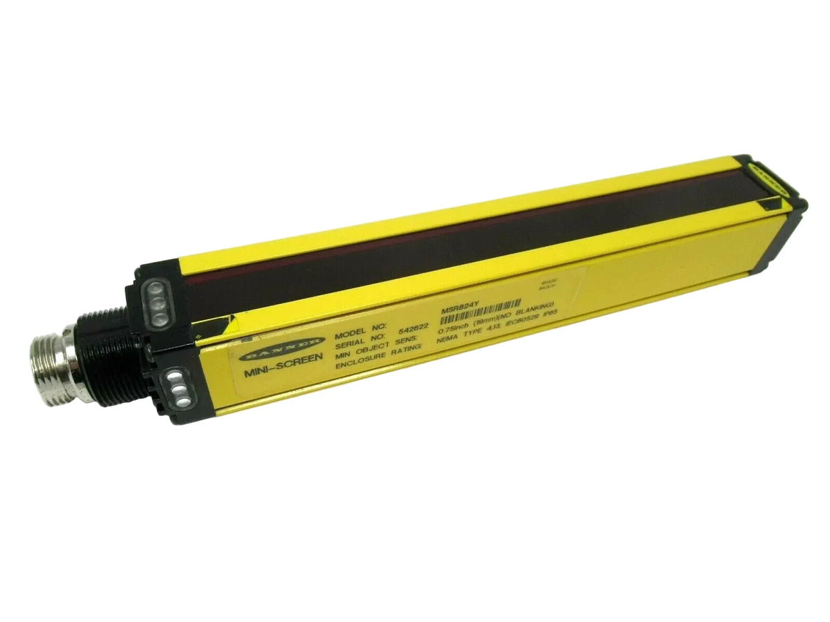 MSR824Y | Banner Engineering MINI-SCREEN Light Curtain Receiver 215 mm