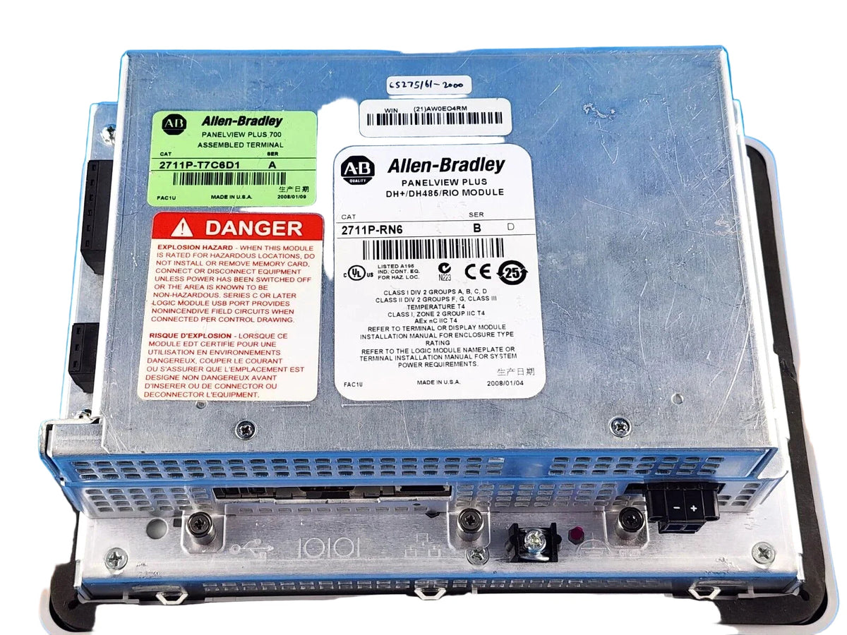 2711P-T7C6D1 | Allen-Bradley PanelView Plus 700 6.5" Color Touchscreen HMI, 18–32 VDC