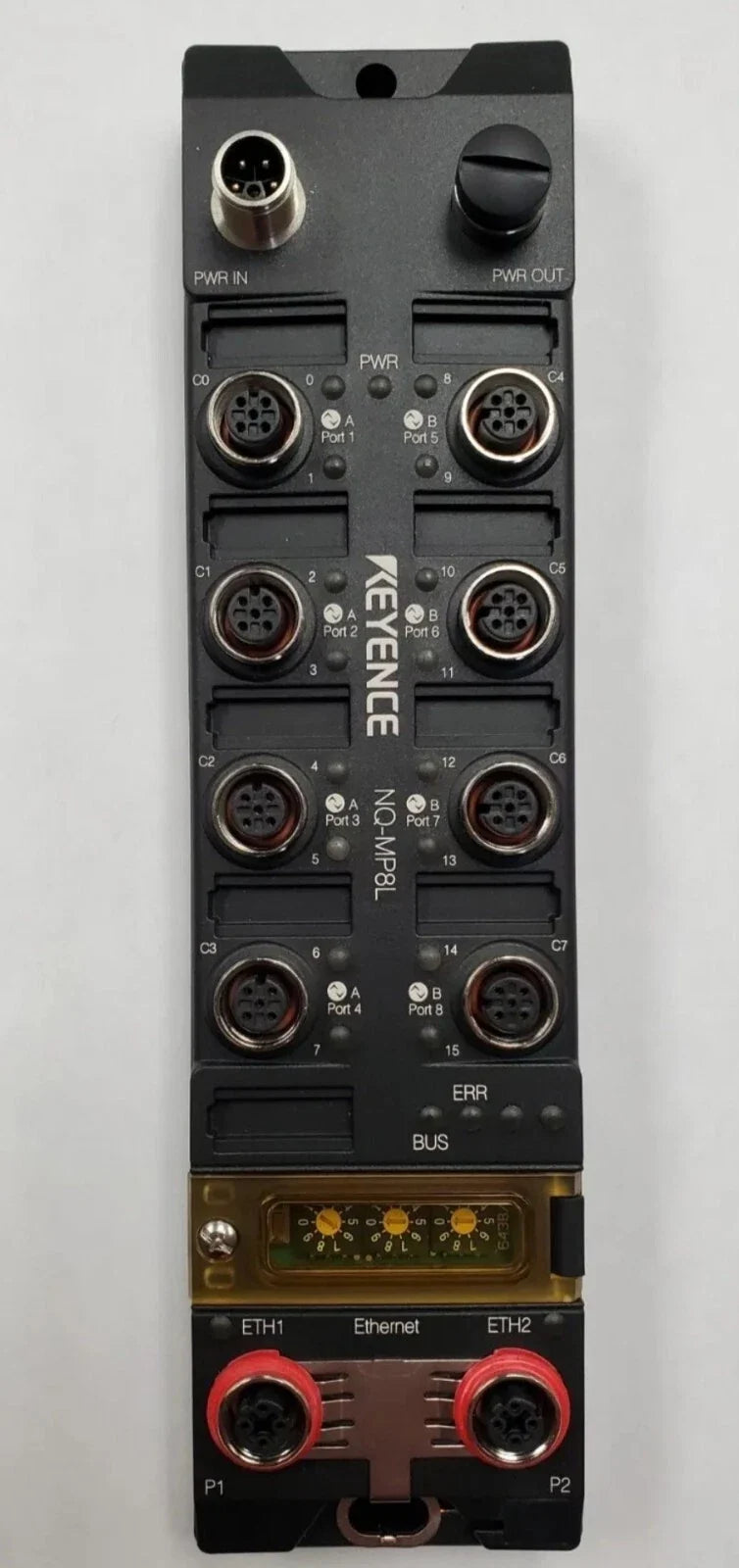 NQ-MP8L | Keyence 8-Port IO-Link Master, Multi-Protocol (EtherNet/IP, PROFINET, Modbus/TCP), IP69K