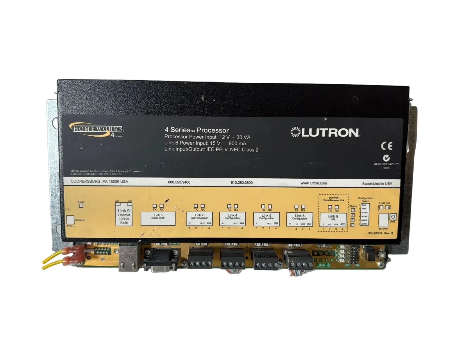 Lutron H4P5-CE HomeWorks Illumination Series 4 Processor 256-Zone Lighting Controller
