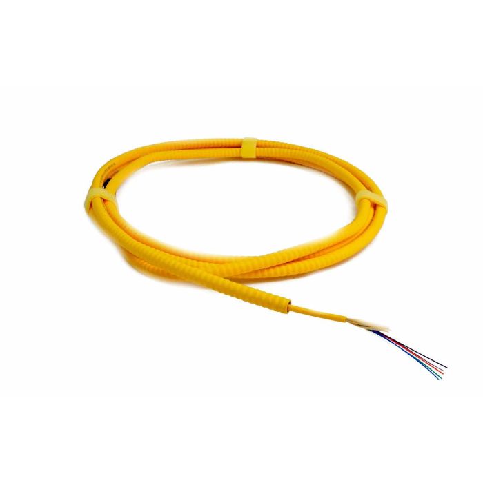 TLC Distribution Fiber Optic Cable with Aluminum Interlocking Armor, 6 Fiber, Singlemode, 9/125um, OS2, Plenum, Yellow | Plus Corning® SMF-28® Ultra Fiber, (per meter)