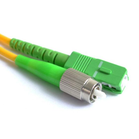 Fiber Optic Patch Cable, SC to FC APC-APC, 5 meters, 3mm, Simplex, SM | Plus Corning® SMF-28® Ultra Fiber