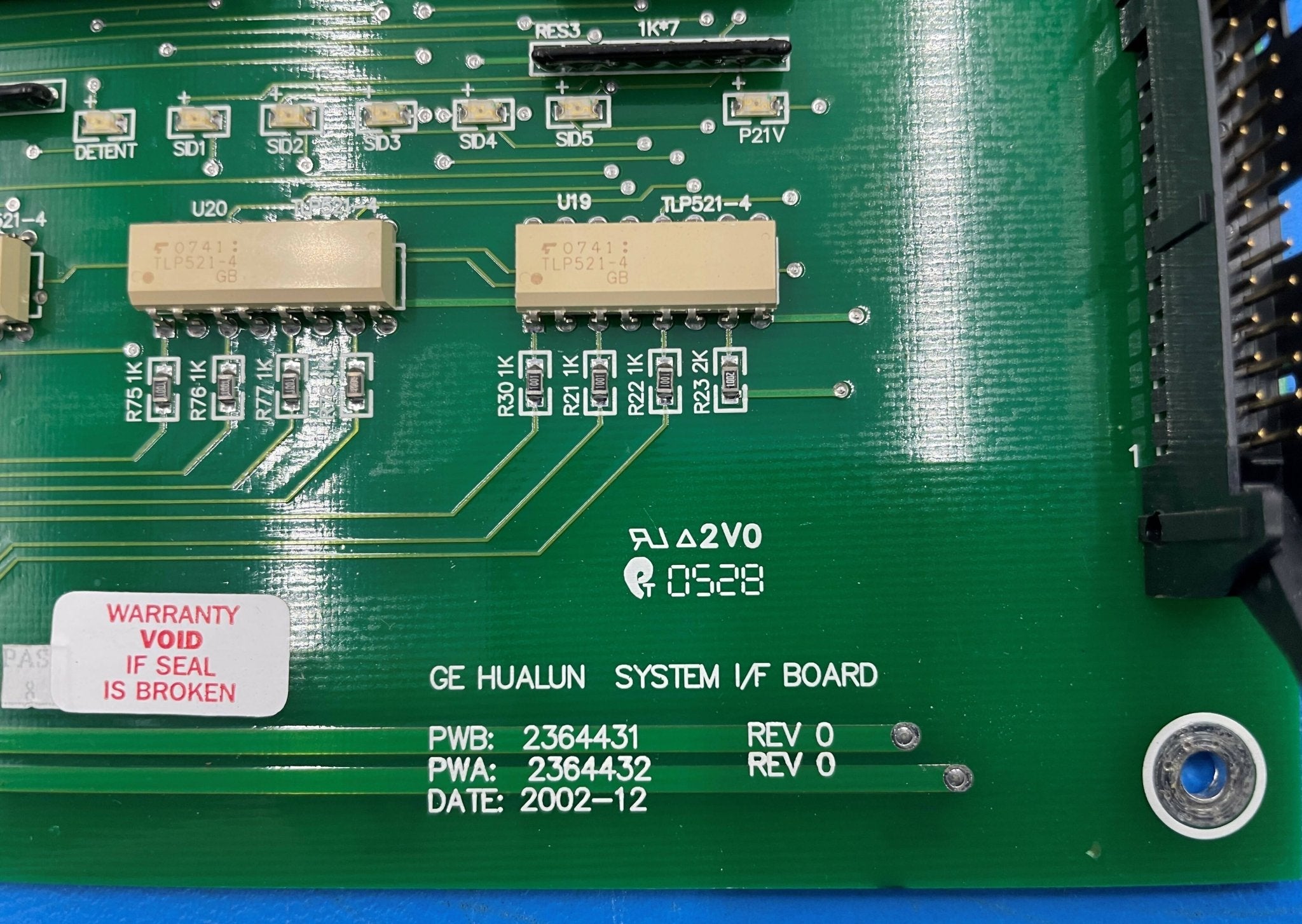 System I/F Board (2364431 Rev 0) GE