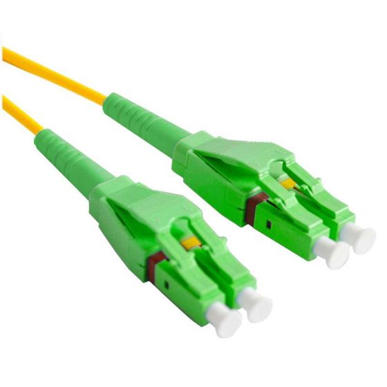 Fiber Optic Patch Cable, LC to LC APC-APC Unibody, 3 meters, 1.6mm, Duplex, SM | Plus Corning® SMF-28® Ultra Fiber