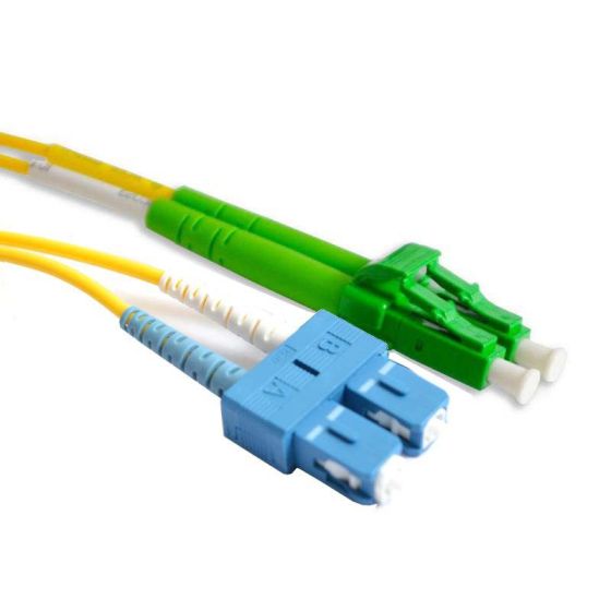 Fiber Optic Patch Cable, LC to SC APC-UPC, 1 meter, 1.6mm, Duplex, SM | Plus Corning® SMF-28® Ultra Fiber