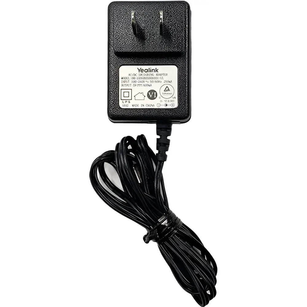 Yealink PS5V600US 5V 0.6A Power Supply for T19P T21P T23G T40P W52P W52H - New