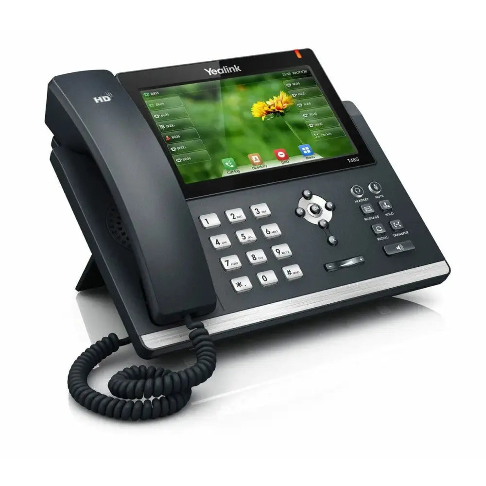 Yealink SIP-T48S 16-Line Gigabit IP Phone | 7" Touchscreen, HD Voice, PoE (SIP-T48S) - Refurbished