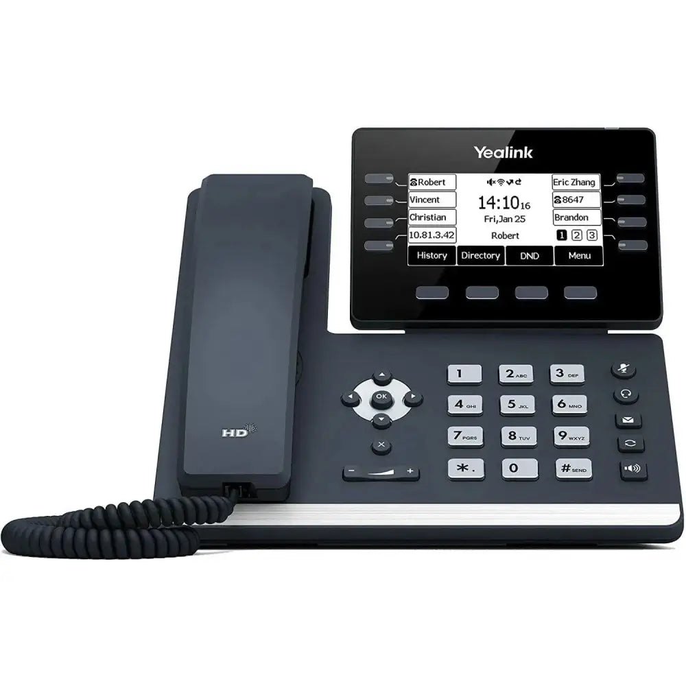 Yealink SIP-T53 Gigabit IP Phone 1301086 | 12 SIP Accounts, 3.7" LCD, PoE - New