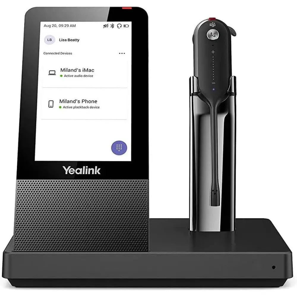 Yealink WH67 Convertible DECT Wireless Headset UC Workstation with 4" Touchscreen (UC/Teams) - Yealink-WH67 - New