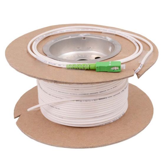 MDU Drop Fiber Patch Cord, 1 fiber, SC/APC-SC/APC, White, 7 inch Spool | Plus Corning® ClearCurve® ZBL Fiber