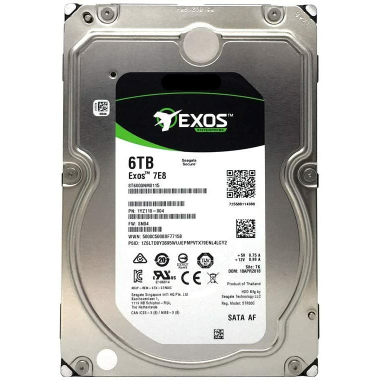Seagate ST6000NM0115 3.5"-Inch HDD 6TB 7200 RPM 512e SATA 6Gb/s 256MB Cache Internal Hard Drive - MFerraz Tecnologia