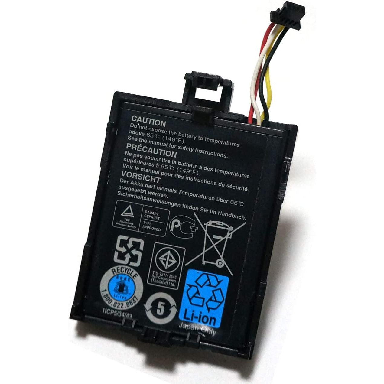 Batería T40JJ Batería de controladora Raid 70K80 H132V para Perc H710 H710P H810 M620 R320 R420 R520 R620 R720 R820 T110 II T420 070K80 0H132V 0T40JJ - 3.6V 1.6Wh/460mAh